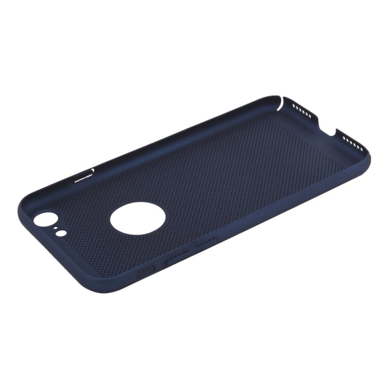 фото Защитная крышка «lp» для iphone se 2/8/7 «сетка» soft touch (темно-синяя) европакет