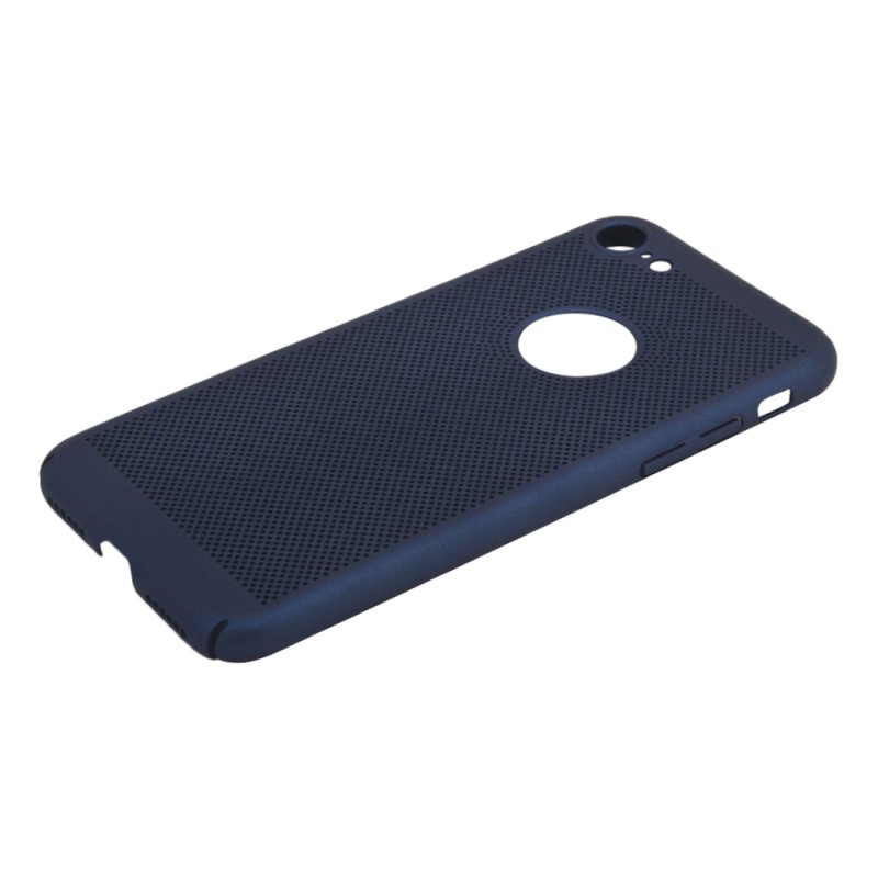 фото Защитная крышка «lp» для iphone se 2/8/7 «сетка» soft touch (темно-синяя) европакет
