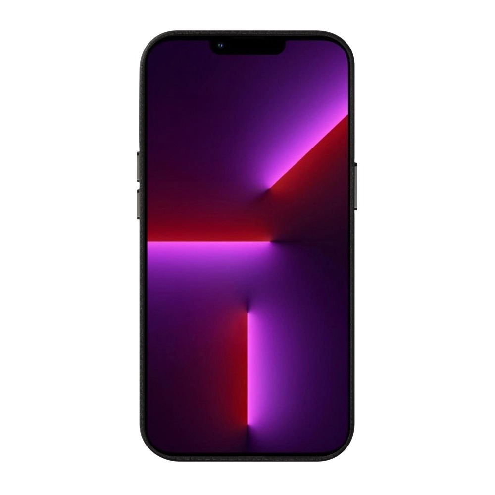 фото Чехол leather case для apple iphone 13 pro max, черный, картон, deppa