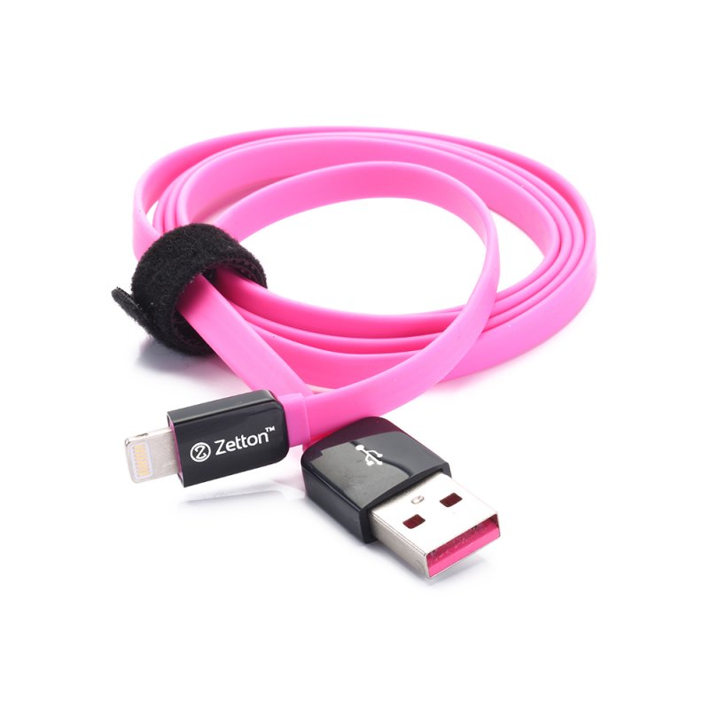 USB кабель передачи данных Zetton Flat разъем Lightning плоский черный с розовым (ZTLSUSBFCA8BP)
USB кабель передачи данных Zetton Flat разъем Lightning плоский черный с розовым (ZTLSUSBFCA8BP)