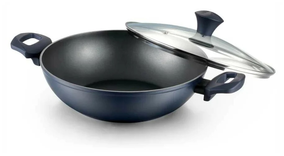 фото Сковорода-вок vitesse navy vs-4232, с крышкой, 28 см