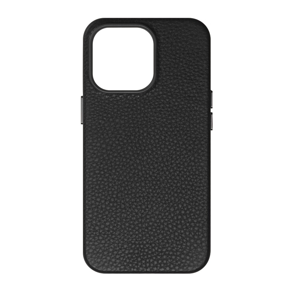 фото Чехол leather case для apple iphone 13 pro max, черный, картон, deppa