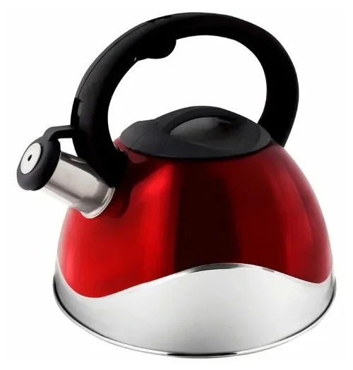 фото Webber чайник со свистком be-0530, 3 л, красный
