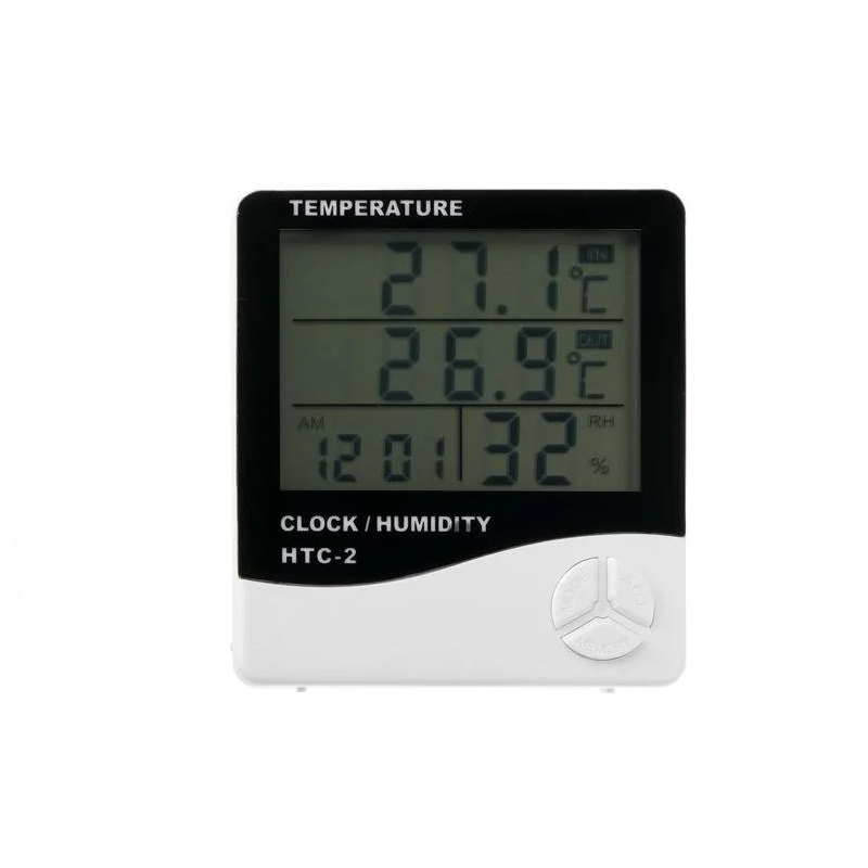 фото Термометр luazon ltr-16, электронный, 2 датчика температуры, датчик влажности, белый 5082558