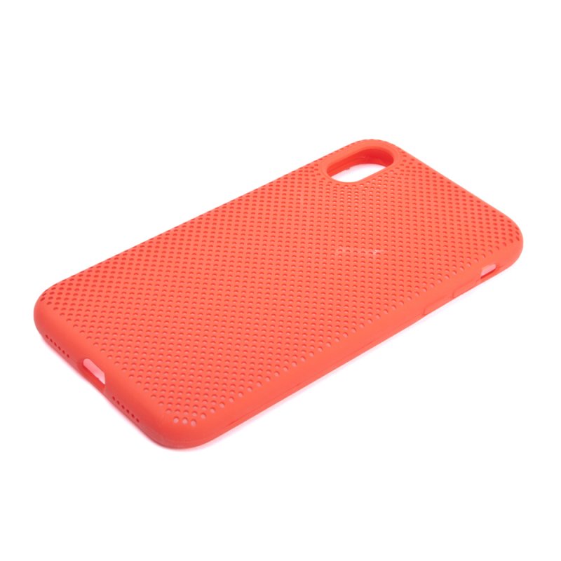 фото Силиконовый чехол «lp» для iphone xr «silicone dot case» (красный/коробка)