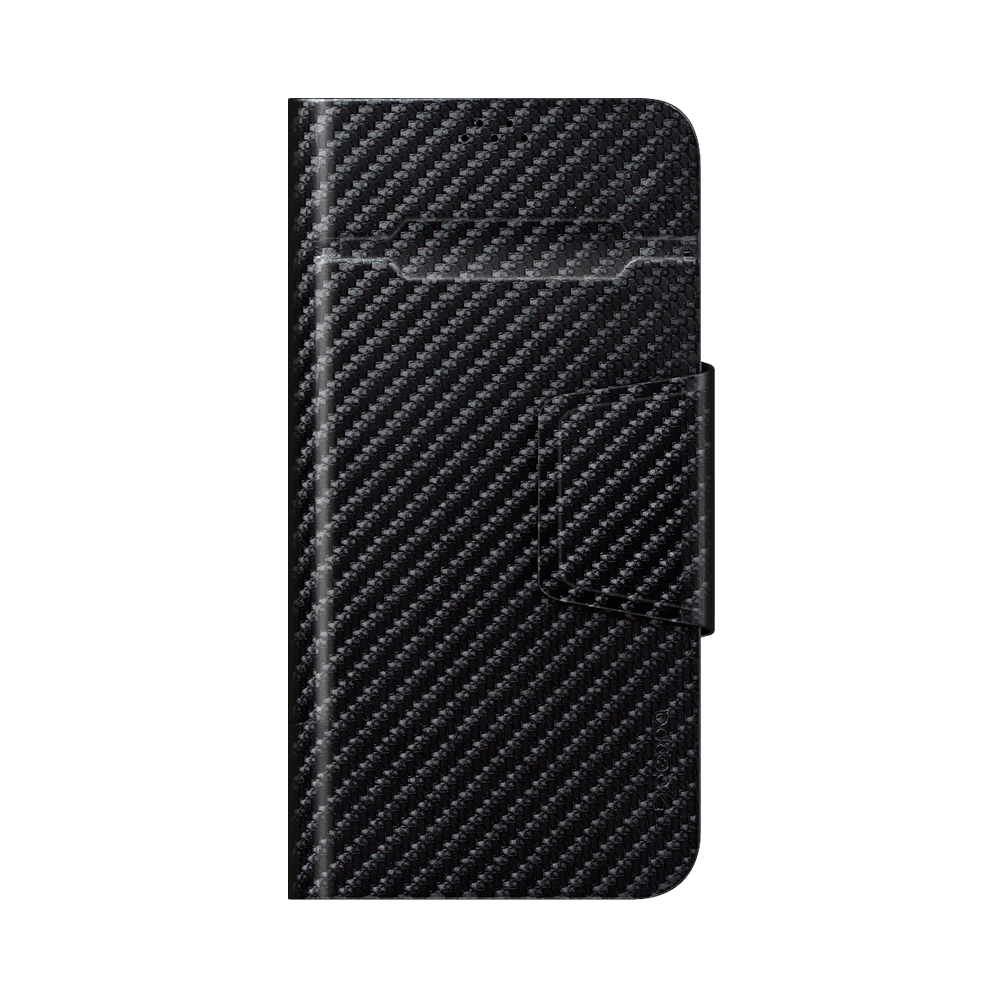 фото Чехол-подставка для смартфонов wallet fold l 6'-6.5', черный карбон, deppa