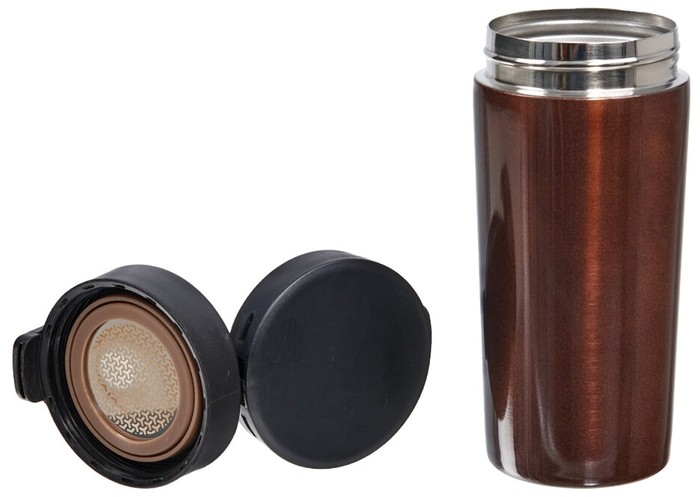 фото Термокружка bradex tk 0420, 0.38 л шоколадный