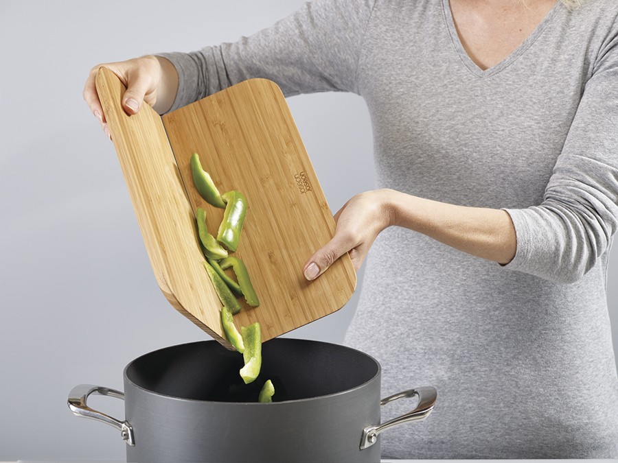 фото Разделочная доска joseph joseph bamboo chop2pot, 33х27 см, бамбук