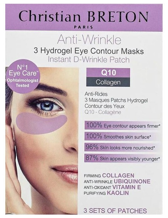 Christian Breton Гидрогелевые патчи для глаз против морщин
Christian Breton Гидрогелевые патчи для глаз против морщин