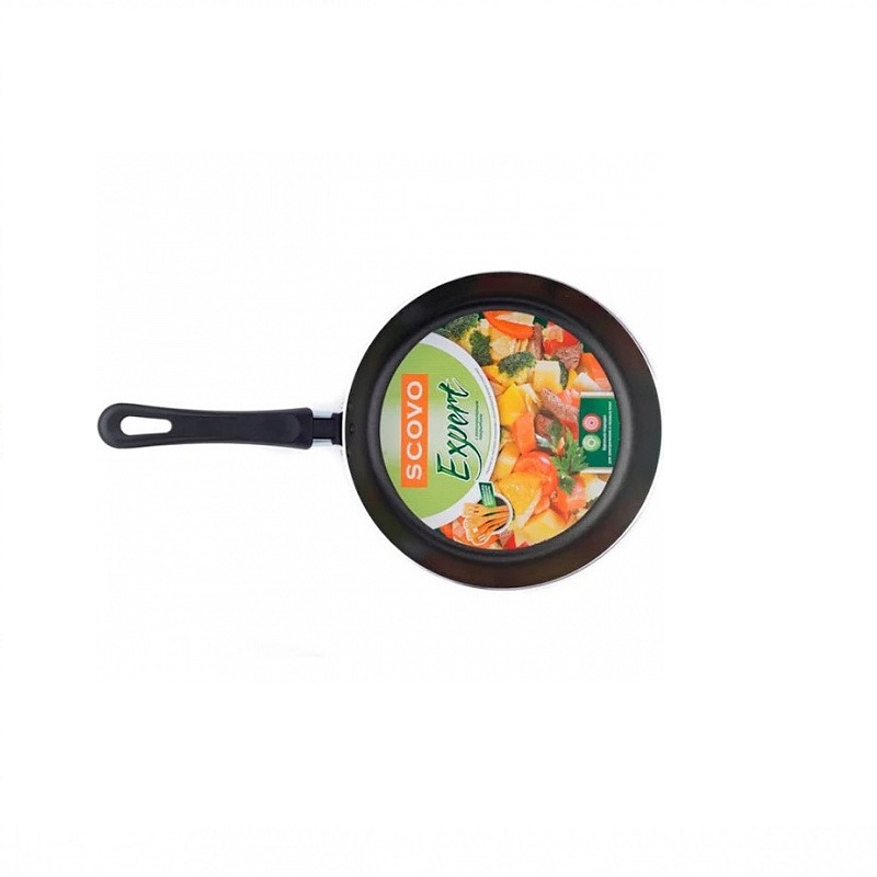 фото Сковорода scovo expert сэ-029, 26 см, с крышкой, бордовый