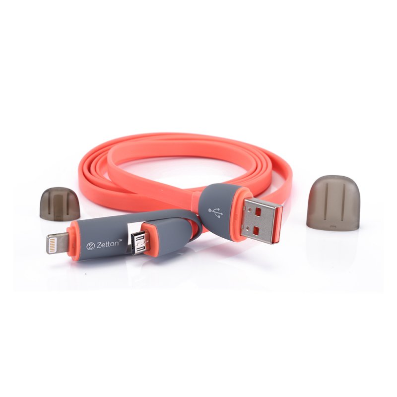 USB кабель передачи данных Zetton 2 в 1 разъем для Apple Lightning/Micro USB красный (ZTLSUSB2IN1BR)
USB кабель передачи данных Zetton 2 в 1 разъем для Apple Lightning/Micro USB красный (ZTLSUSB2IN1BR)