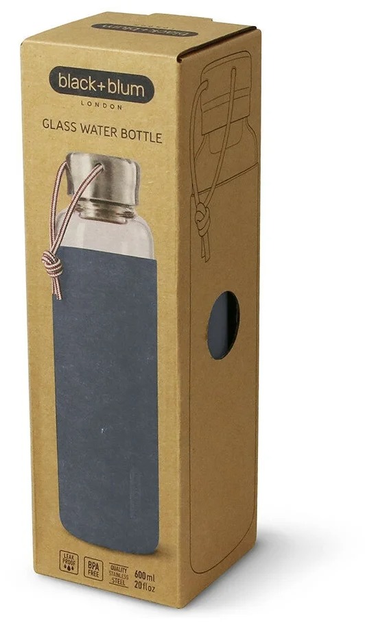 Бутылка для воды black + blum Glass Water Bottle 600 мл стекло, металл, силикон slate
Бутылка для воды black + blum Glass Water Bottle 600 мл стекло, металл, силикон slate