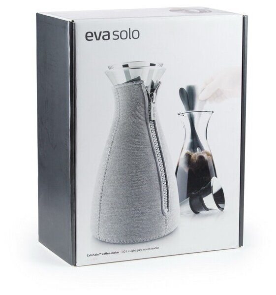 фото Eva solo заварочный чайник cafe solo в чехле 567667/567668/567669 1 л, серый