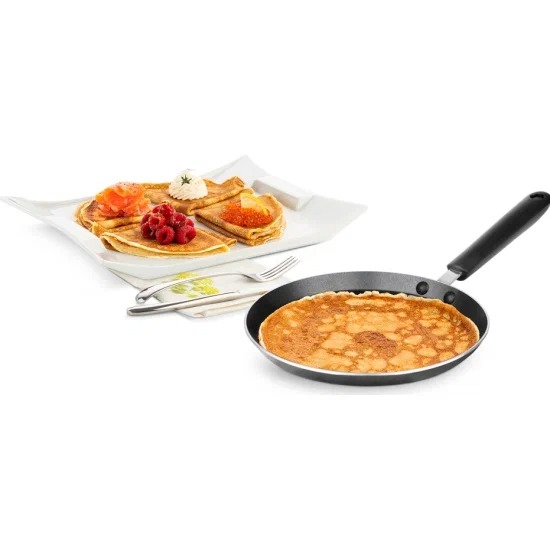 фото 1409 блинная сковорода 24х1,9 см с лопаткой rondell (bk)