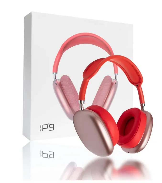 фото Беспроводные наушники р9 macaron headphones, красный