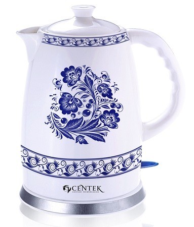 Чайник электрический Centek CT-1058, керамический, Гжель, 2.0л, 2000Вт, автовыключение (6)
Чайник электрический Centek CT-1058, керамический, Гжель, 2.0л, 2000Вт, автовыключение (6)