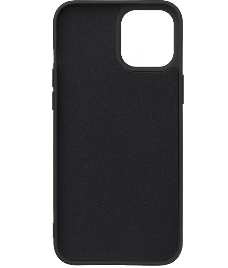 фото Накладка soft silicone для apple iphone 12 pro max, черный, pet синий, deppa