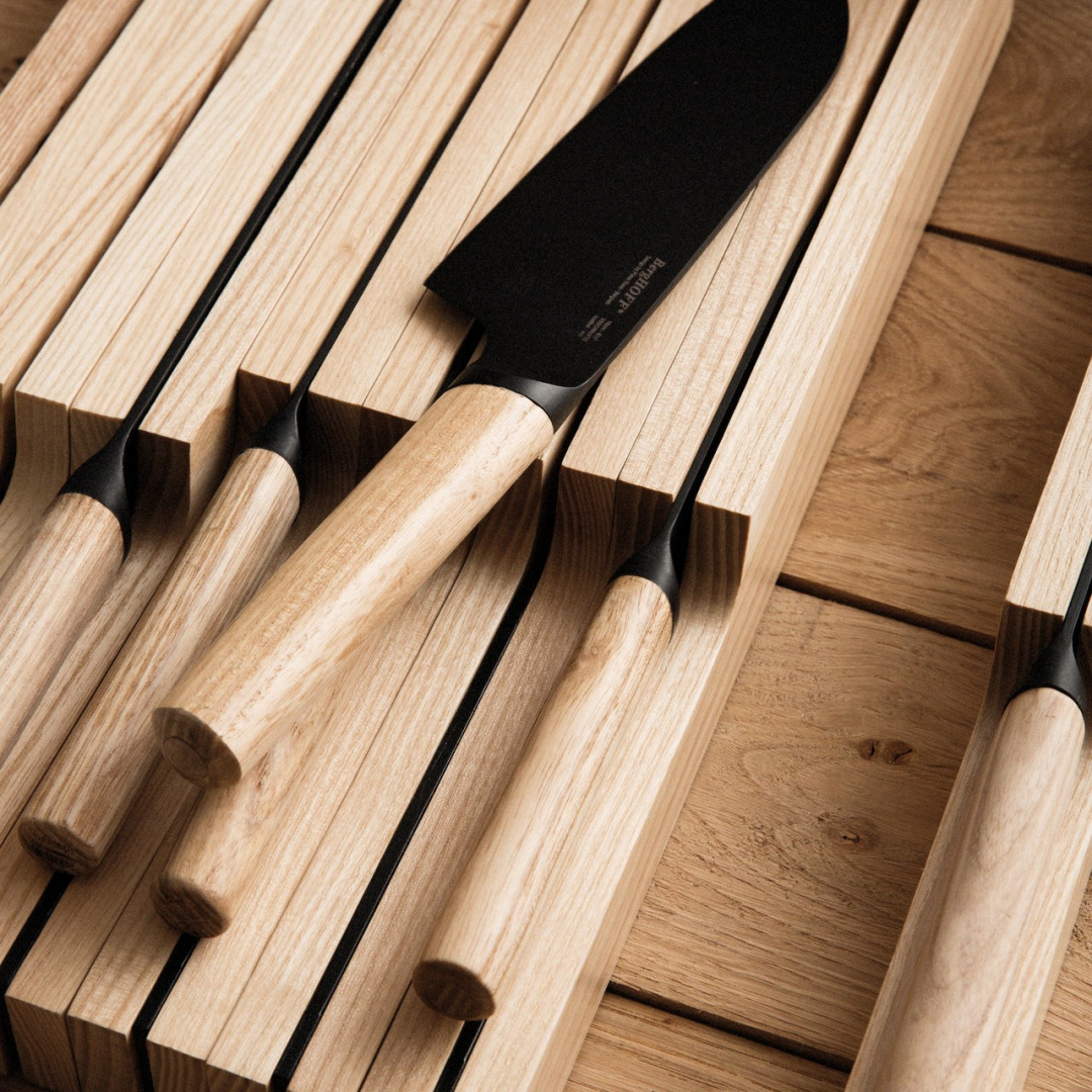 фото Berghoff органайзер для ножей ron 30 см коричневый