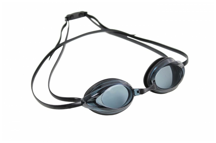 фото Очки для плавания bradex спорт, черные, цвет линзы - серый