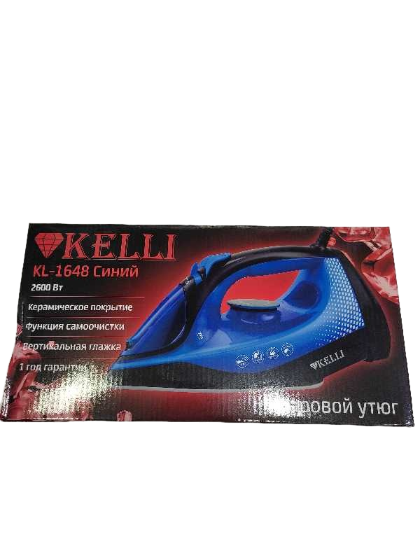фото Утюг электрический с керамическим покрытием синий kelli kl-1648с