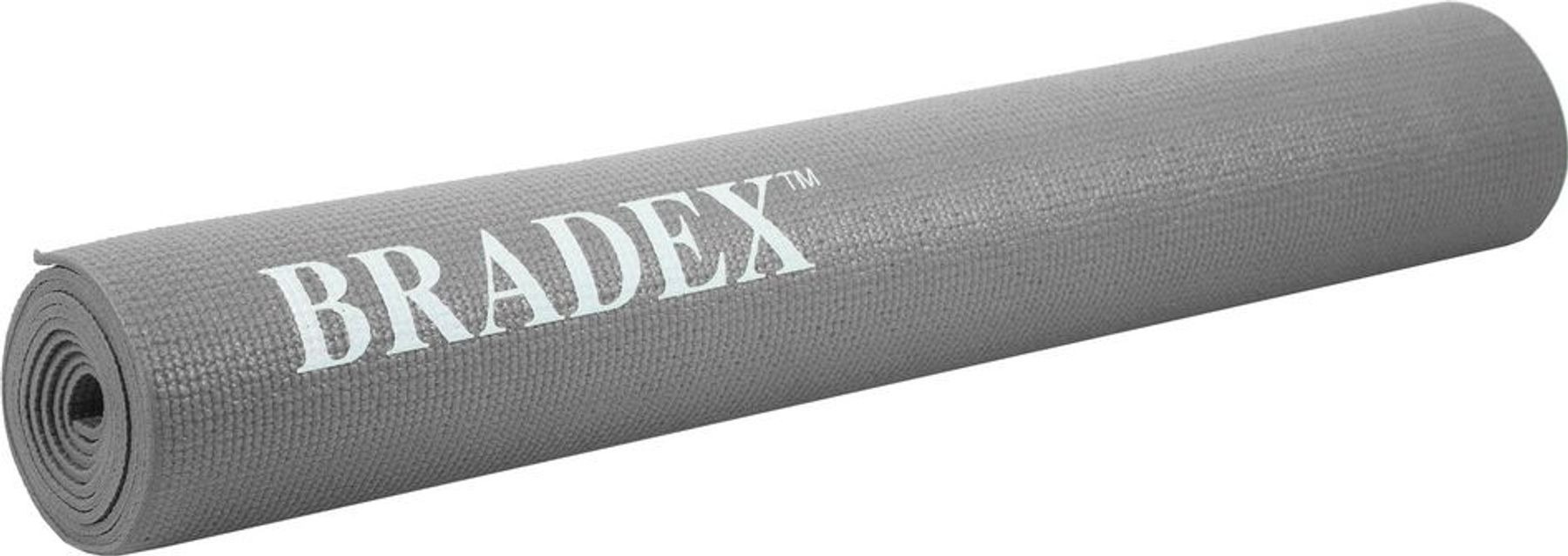 фото Коврик для йоги и фитнеса bradex sf 0686, 190*61*0,5 см, серый
