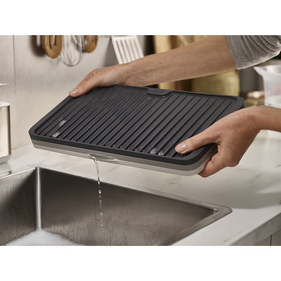 фото Коврик для сушки tier раздвижной серый