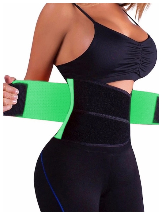 фото Фитнес пояс для похудения clevercare, зеленый, размер xl