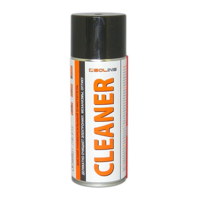 Спрей-очиститель Solins Cleaner (спиртовой очиститель для электронного оборудования) 400 мл
Спрей-очиститель Solins Cleaner (спиртовой очиститель для электронного оборудования) 400 мл