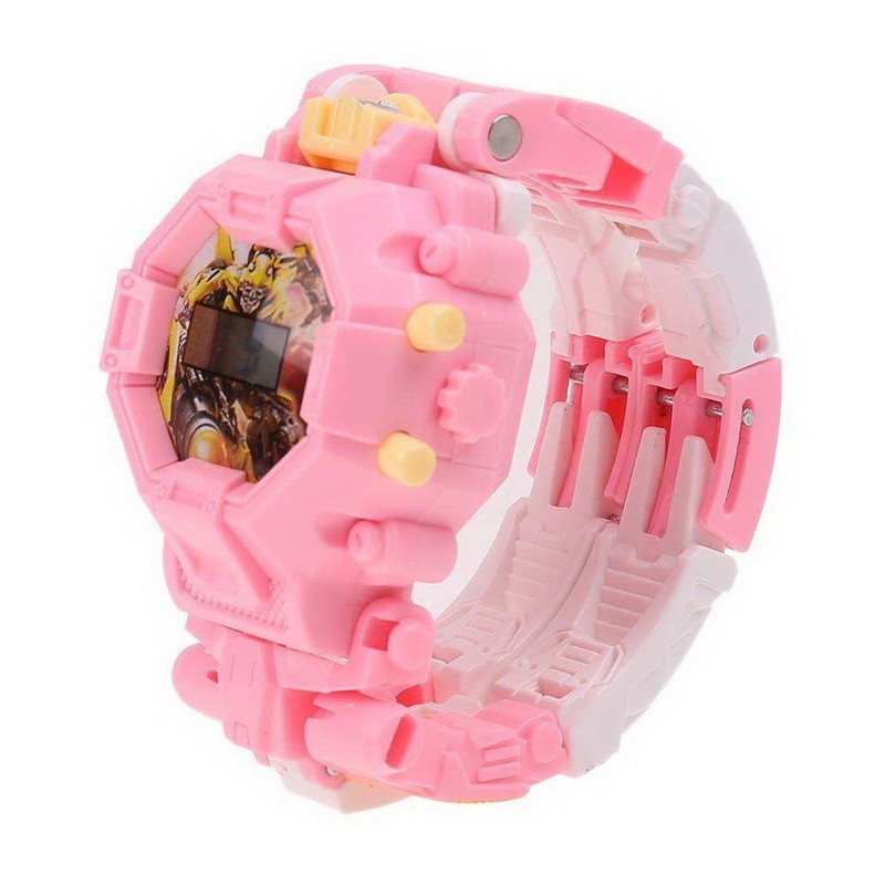 фото Часы-игрушка трансформер robot watch, цвет в ассортименте, розовый
