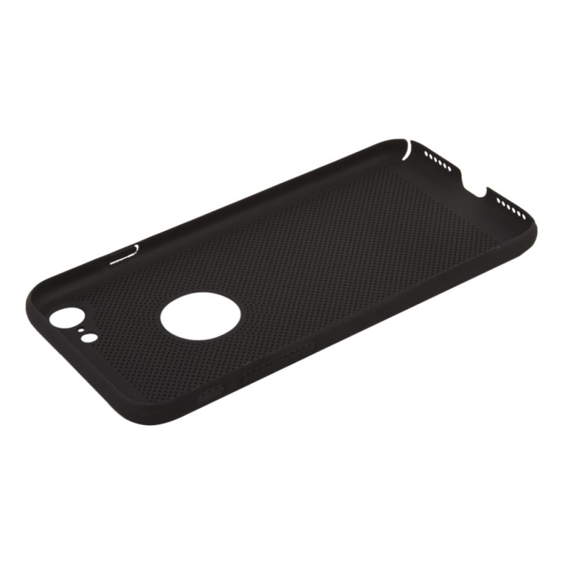 фото Защитная крышка «lp» для iphone se 2/8/7 «сетка» soft touch (черная) европакет