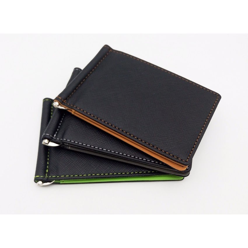 фото Зажим для денег из экокожи, серый