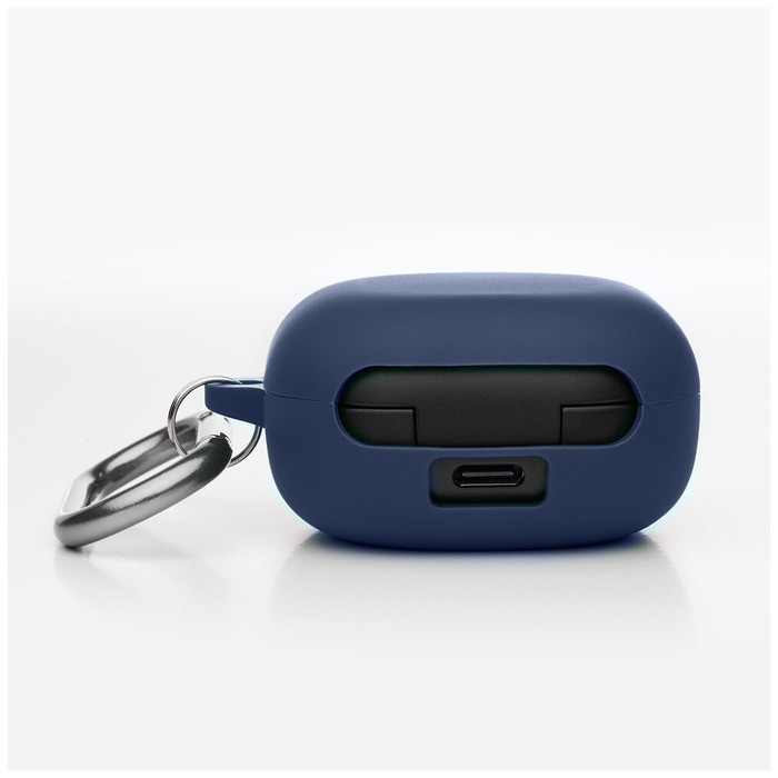 фото Силиконовый чехол с карабином для samsung galaxy buds live / buds pro, синий