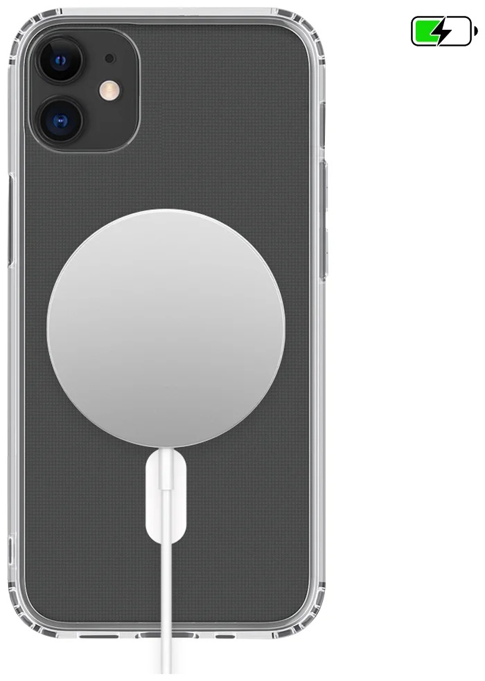 фото Чехол gel pro magsafe для apple iphone 11, прозрачный, картон, deppa