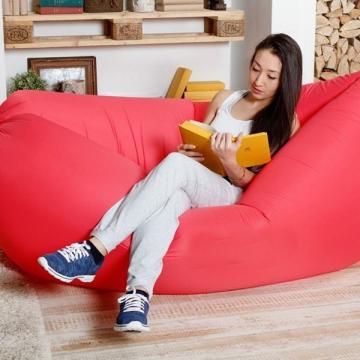 фото Надувной диван биван - гамак ламзак, красный 180-200 х 70