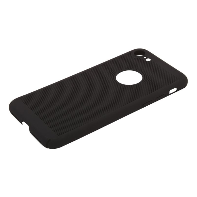 фото Защитная крышка «lp» для iphone se 2/8/7 «сетка» soft touch (черная) европакет