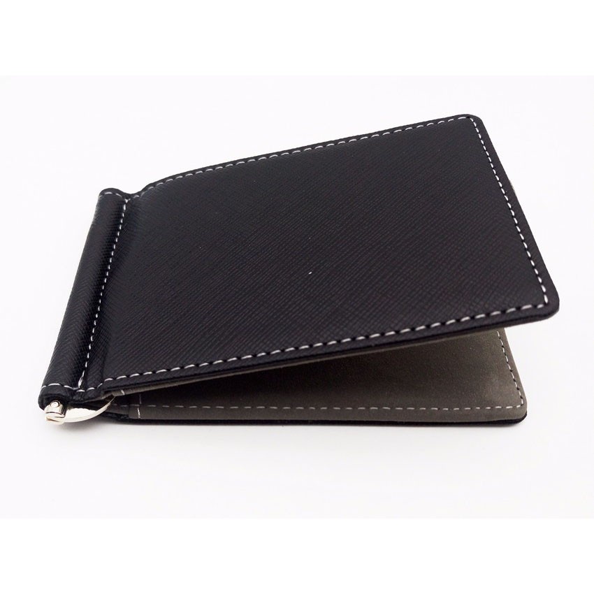 фото Зажим для денег из экокожи, серый