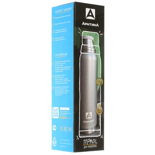 фото Ark-106-900 silver термос бытовой, вакуумный (для напитков), тм арктика, 900 мл
