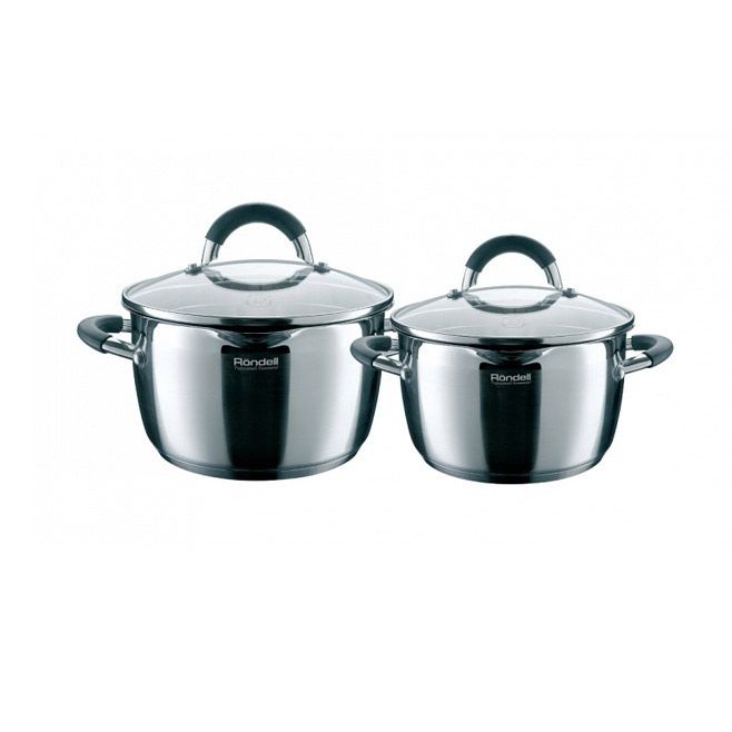 Набор посуды 4 пр. Rondell Flamme 339RDS Набор посуды 4 пр. Rondell Flamme 339RDSНаборы посуды<br>Функциональность наборов посуды серии Flamme способна привести в восторг практичных хозяек. С помощью эксклюзивного и элегантного носика, который присутствует на каждом предмете наборов, можно аккуратно и безопасно сливать воду, не открывая крышки и не боясь обжечься горячим паром. Очень удобны крышки наборов тем, что имеют 2 специальных отверстия, выполняющих функцию дуршлага – хозяйкам теперь нет необходимости приобретать и использовать его отдельно.<br>