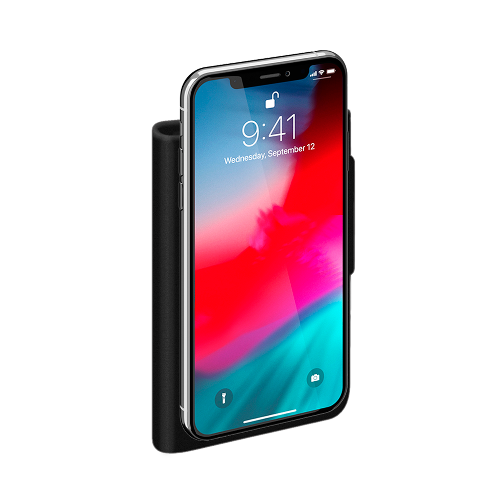 фото Чехол-подставка для смартфонов wallet fold l 6'-6.5', черный карбон, deppa