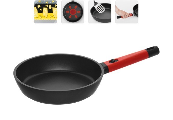 фото Сковорода nadoba gusta 729217, 26 см, съемная ручка, черный