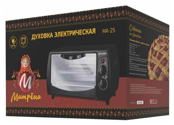 фото Мини-печь матрёна ма-25 черный