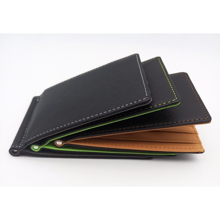 фото Зажим для денег из экокожи, серый