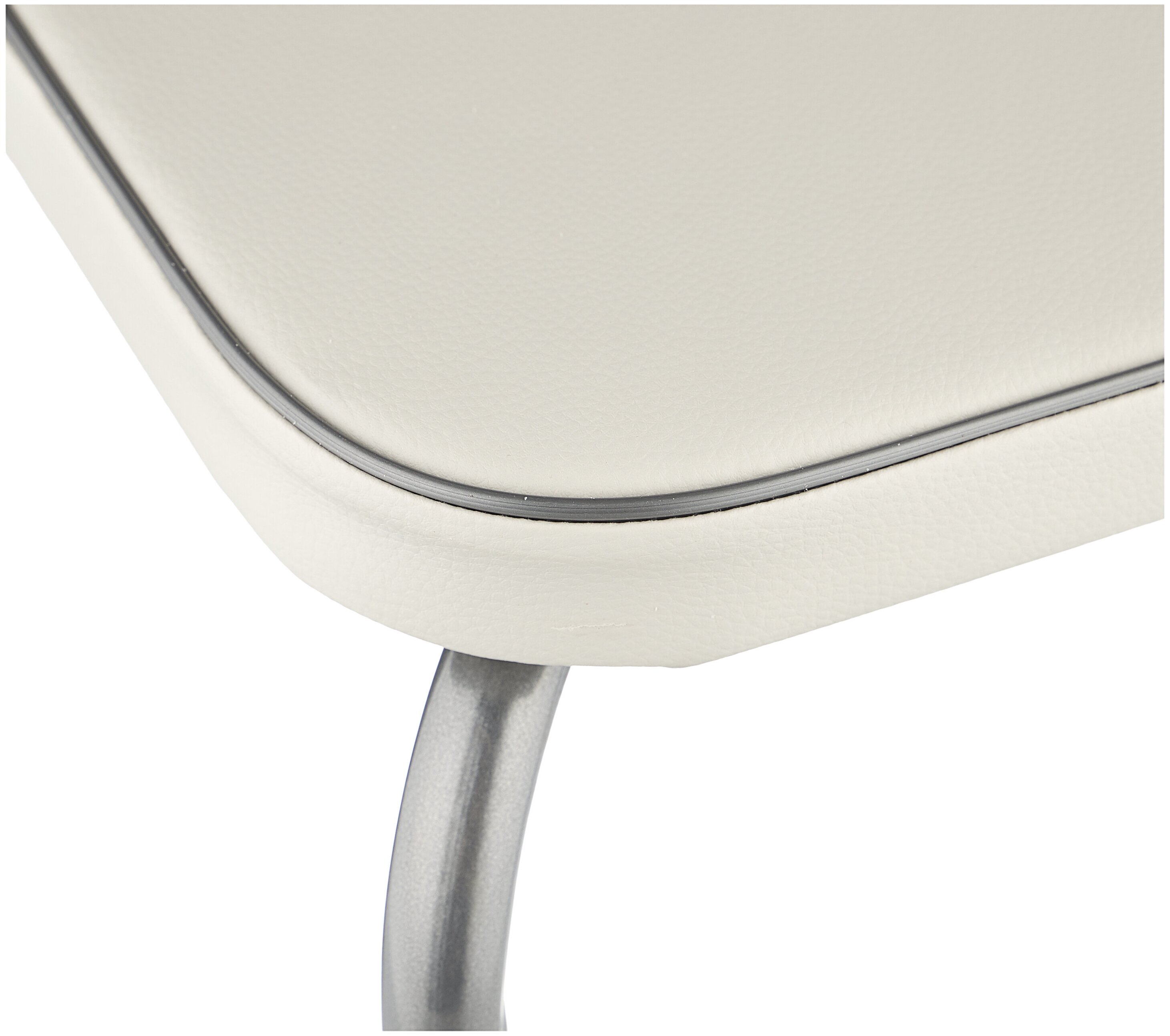 фото Табурет nika фабрик 3 (тф03), металл/искусственная кожа, цвет: светло-серый