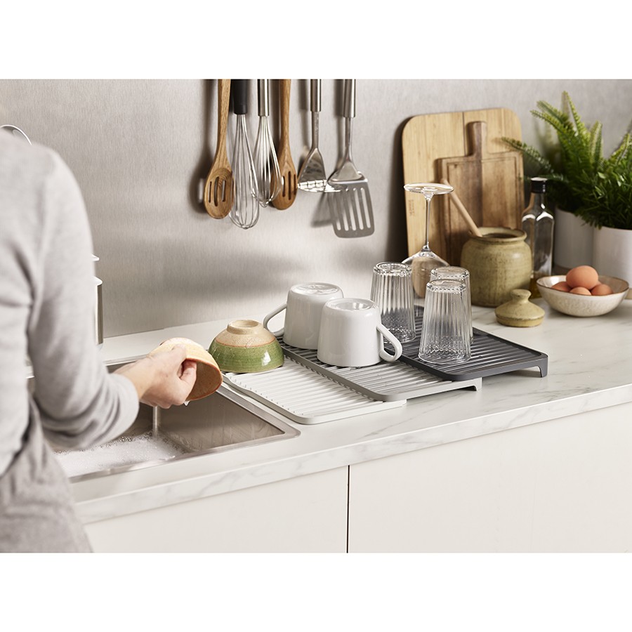 фото Коврик для сушки tier раздвижной серый