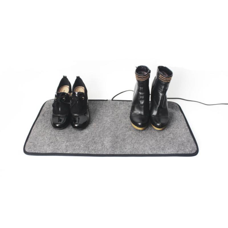 фото Коврик из ковролина с подогревом для сушки обуви и обогрева - сухое тепло, 55*33 см, серый
