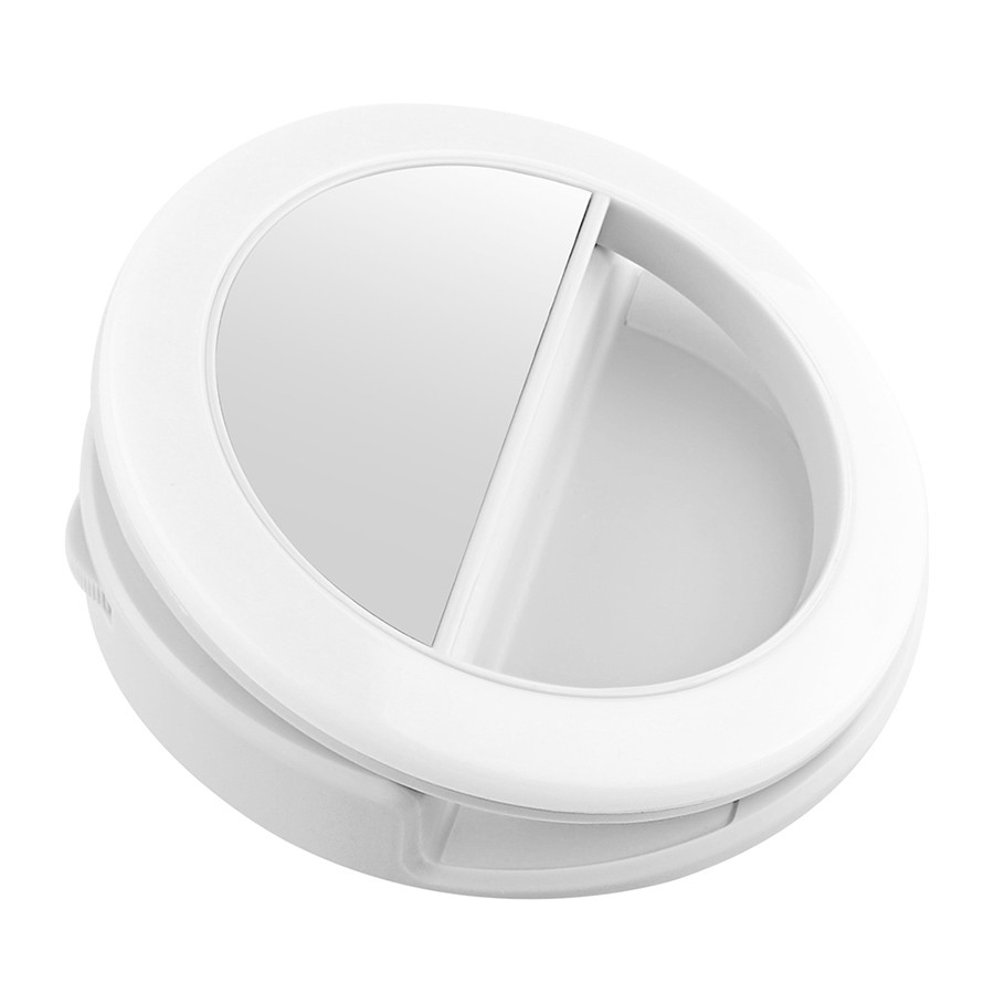 Кольцо для селфи Selfie Ring Light на батарейке, белое Кольцо для селфи Selfie Ring Light на батарейке, белоеВсе для селфи<br>Теперь вы сможете сделать качественное фото вне зависимости от места или времени суток, благодаря инновационному кольцу для селфи на батарейке Selfie Ring Light. Изделие подарит вам качественное освещение, являющееся аналогом профессионального кругового света на фотосессиях!<br>