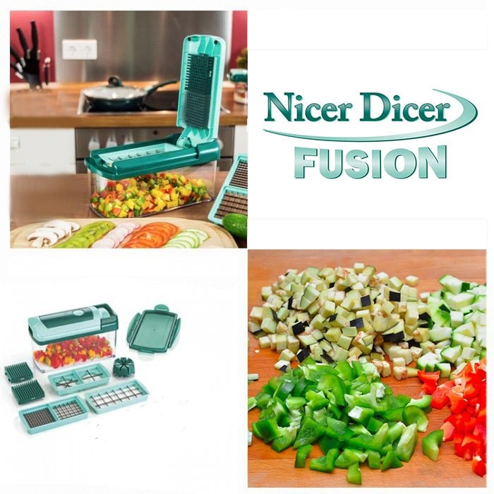 Nicer Dicer Fusion - новая модель овощерезки 10 в 1 Nicer Dicer Fusion - новая модель овощерезки 10 в 1Овощерезки и измельчители<br>Nicer Dicer Fusion - новая модель овощерезки, которая уже покорила Европу. Теперь и вы сможете купить по доступной цене устройство, которое за считанные секунды нарежет любые продукты идеально ровными большими или маленькими кубиками, соломкой, ломтиками или клиньями!<br>