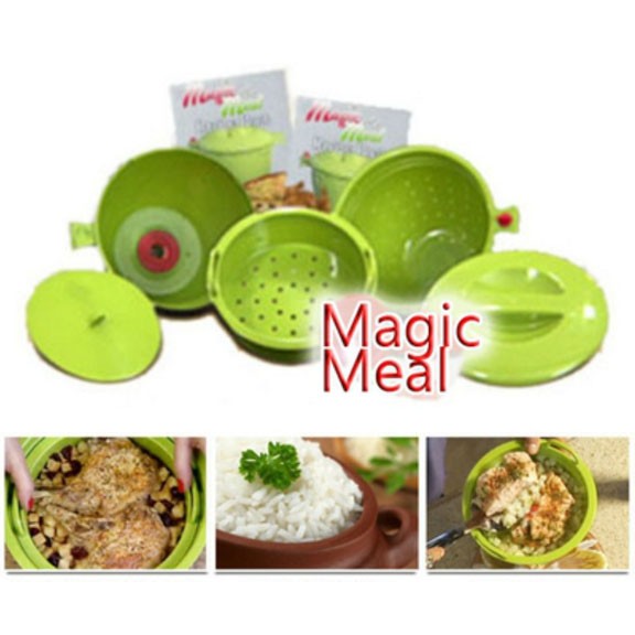 Волшебная кастрюля для микроволновки Magic Meal Волшебная кастрюля для микроволновки Magic MealДля микроволновки<br>Не успеваете приготовить вкусный и полезный ужин для всей семьи из-за нехватки времени? Совершенно не обязательно покупать фаст фуд. Теперь вы сможете без труда справиться с этой задачей, благодаря волшебной кастрюле для микроволновки Magic Meal.<br>