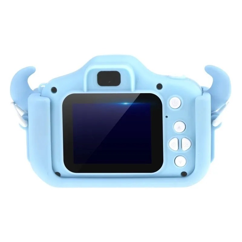 фото Детский фотоаппарат - childrens fun camera с рогами, голубой