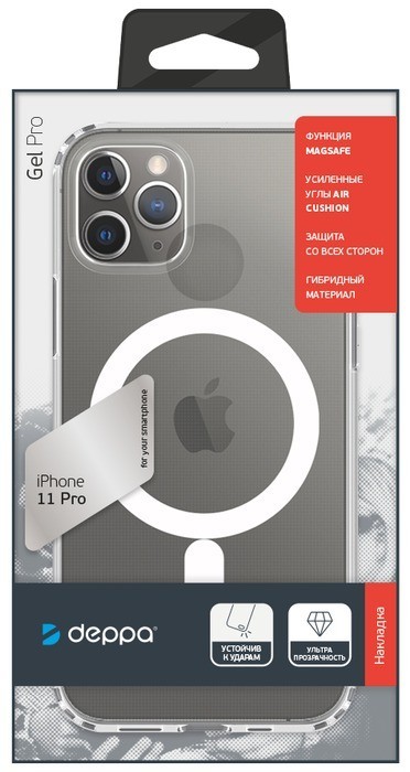 фото Чехол накладка magsafe противоударный для iphone 11 pro / айфон 11 про, deppa